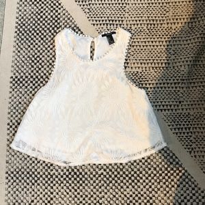 forever 21 white sleeveless blouse